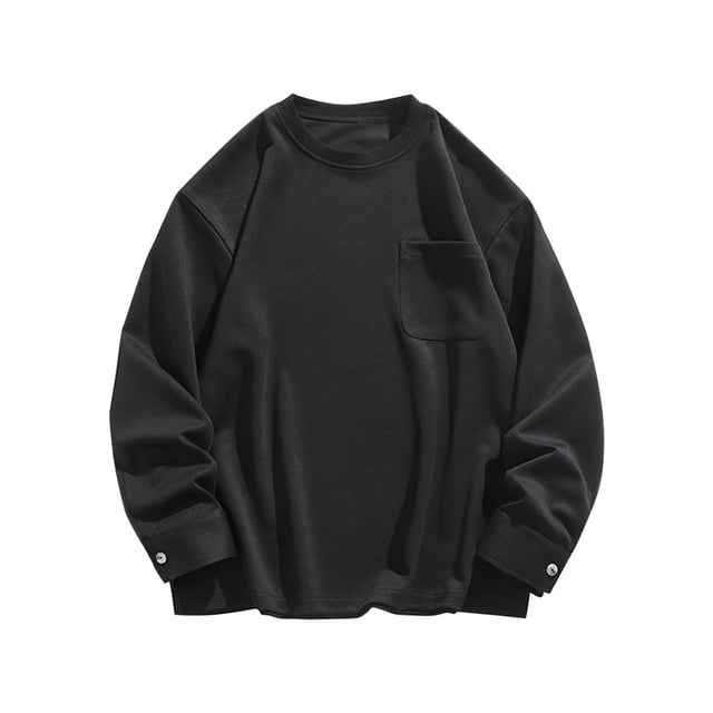 Chbgutlmr Mens Sweatshirts Fall Plus Size Drop Shoulder Loose Comfy Oversized Pullover Tops Pockets