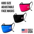 thumbnail image 3 of Kids Size Adjustable Face Mask for Children Boys Girls Cloth Double Layer Masks Washable Reusable Made in USA aged 3 to 7, 3 of 24