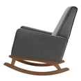 thumbnail image 3 of Accent Rocking Chair Armchair, Velvet, Grey Gray, Modern Contemporary Urban Design, Living Lounge Room Hotel Lobby Hospitality, 3 of 8