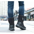 thumbnail image 4 of Winter Steel Toe Boots for Men Comfortable Insulated Warm Slip on Snow Boots anti slip Puncture Proof Men's Safety Toe Work Shoes for Industry Construction Outdoor, 4 of 6