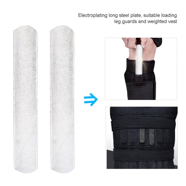 Chaleco Con Pesas De Acero, 2 Piezas De Acero Inoxidable Tratamiento De Galvanoplastia Placa De Acero Placas De Acero Chapadas Diseño De Cabeza Redonda Para Chaleco Con Pesas