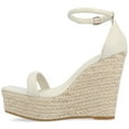 thumbnail image 2 of Journee Womens Olesia Buckle Espadrille Wedge Sandals, 2 of 9