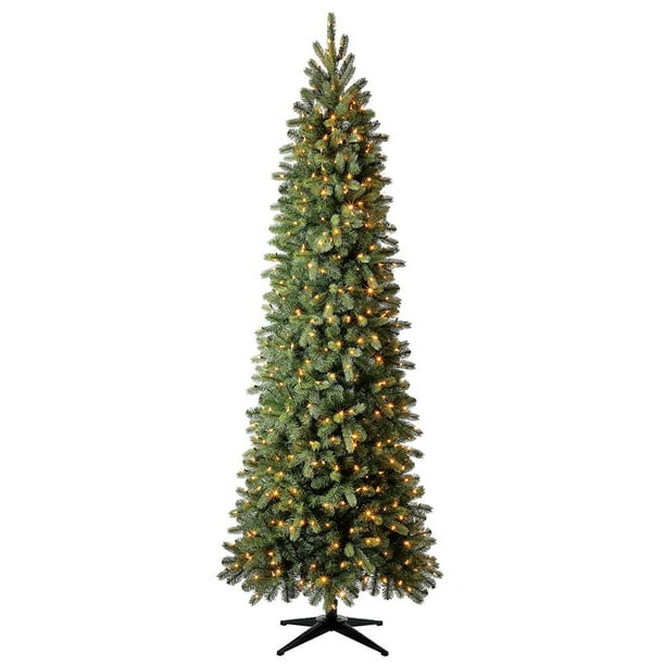 9 Ft Wesley Long Needle Pine Led Pre Lit Artificial Christmas Tree With 650 Color Changing Mini Lights Walmart Com