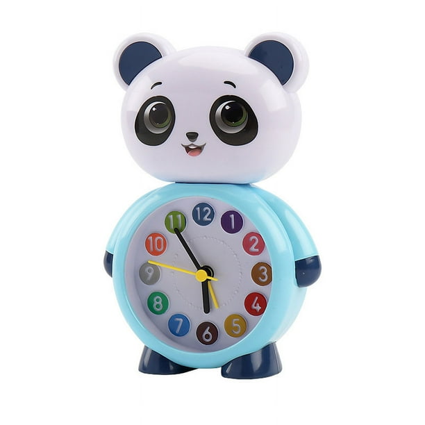 Reloj despertador con forma de panda lindo para niños, diseño analógico