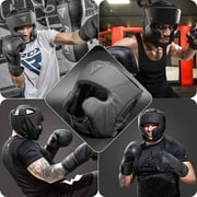 RDX Headgear for Boxing, Training, Grappling, Muay Thai, Padded Head Protector, Black, XL
