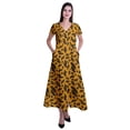 thumbnail image 1 of Moomaya Robe Longue Maxi pour Femmes à Manches Courtes, Robe Formelle/décontractée avec Poches P-TTG, 1 of 6