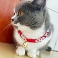 thumbnail image 6 of Walbest Pet Dog Cat Puppy Adjustable Cotton Linen Flower Print Bell Collar, Soft Necklace Neck Collar for Small Dog Cat Rabbit, 6 of 7