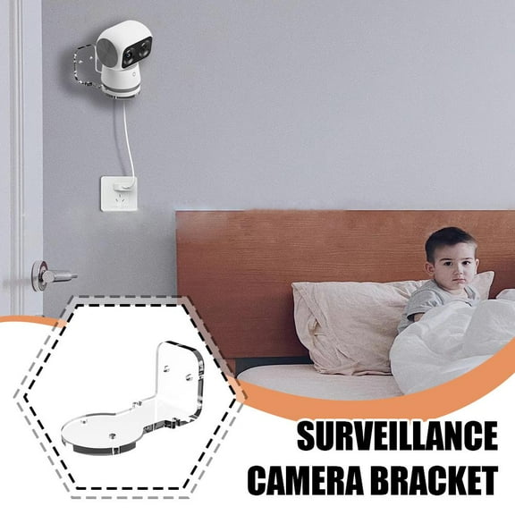QHUDLV Camera Mount Bracket,Acrylic Base for Eufy S350,Punch-Free Wall Installation