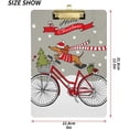 thumbnail image 3 of FMSHPON Christmas Dog Dachshund Xmas Bike Clipboard Hardboard Wood Nursing Clip Board and Pull for Standard A4 Letter 13x9 inches, 3 of 5