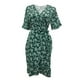 thumbnail image 2 of Vestido estampado floral Macarena para mujer con cuello en V y manga corta, 2 of 7