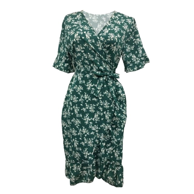 Vestido floral de Moda de manga corta Casual Elegante Mini vestido SG Zulema Vestido estampado floral