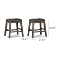 thumbnail image 5 of Caity Counter Height Stool Set of 2, Gray Wood Frame, Cushioned Seat, 5 of 5