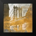 thumbnail image 2 of Meneely, Dan 20x20 Black Modern Framed Museum Art Print Titled - NY Gold Bridge at Dusk II, 2 of 5