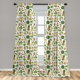 thumbnail image 5 of Ambesonne Tropical Curtains, Summer Drinks Fruits, Pair of 28"x63", Multicolor, 5 of 5