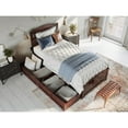 thumbnail image 4 of AFI Warren Platform Bed with Footboard and 2 Storage Drawers Walnut Twin XL, 4 of 5