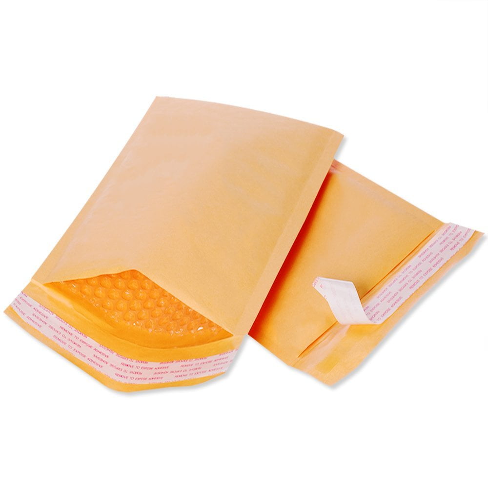 100PCS #0000 4"x6" Kraft Bubble Padded Envelope Shipping Mailer Seal Bag 
