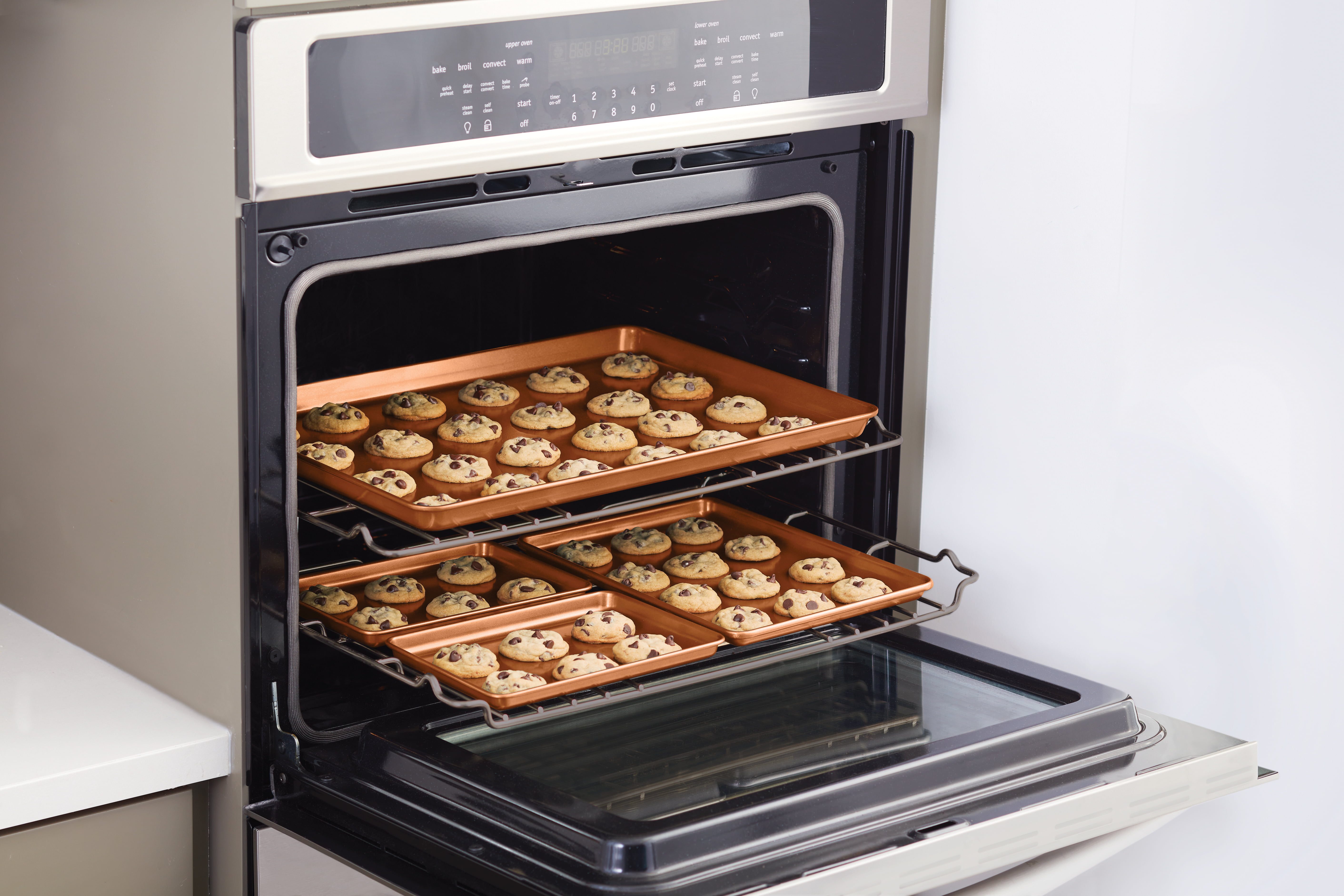 Ayesha Bakeware 4-Piece Toaster Oven Baking Set in Copper