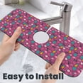 thumbnail image 6 of Pofeuu Summer Flamingo Print Splash Guard for Sink Faucet Sink Gadgets-Splash Guard Behind Faucet Drip Catcher for Kitchen, Bathroom,Sink Mat, 6 of 7