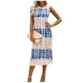 thumbnail image 1 of WILLBEST Vestidos de Lino para Mujer Vestido de Verano Informal y Sexy con Dobladillo y Abertura Extra Grande, 1 of 3