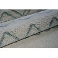 thumbnail image 4 of Ladole Rugs Sustainable Contemporary Trellis Machine Made Area Rugs Carpets in Ivory-Water Green, 4 of 4