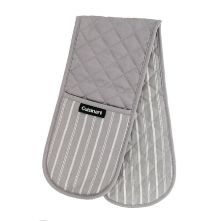 Simplicity Oven Mitt - Cuisinart Quilted Heat Resistant Oven Mitt, Twill Stripe - Great for Cooking, Baking, and Handling Hot Pots & Pans