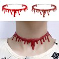 thumbnail image 2 of Halloween Decoration Horror Blooddrop Necklace Fake Blood Vampire Fancy Bloody Necklace Female Necklace Fear Blooddrop Necklace, 2 of 4