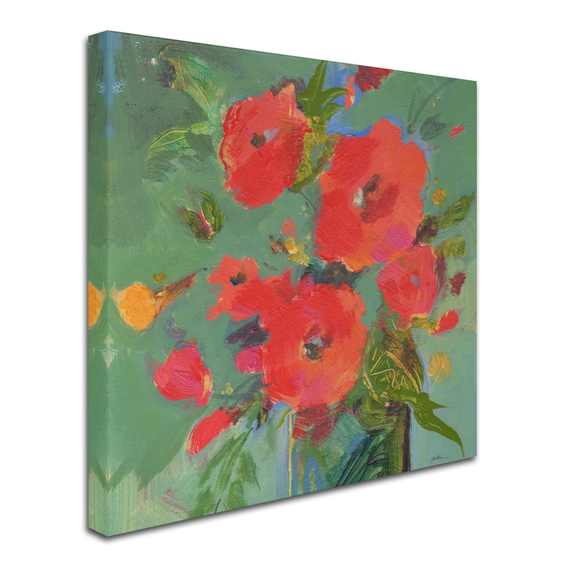 Trademark Fine Art "Crimson Bouquet" Canvas Art by Sheila Golden