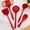 Red-RD, variant on Silicone Kitchen Utensils, 5-Piece Cooking Set, Spatula Spoon Ladle, Non-Scratch Heat-Resistant Tools for Baking Frying