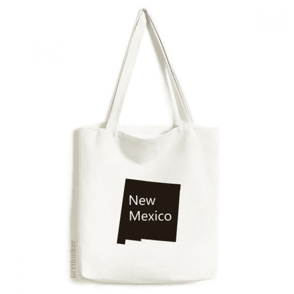 New Mexico USA Map Outline Tote Canvas Bag Shopping Satchel Casual Handbag