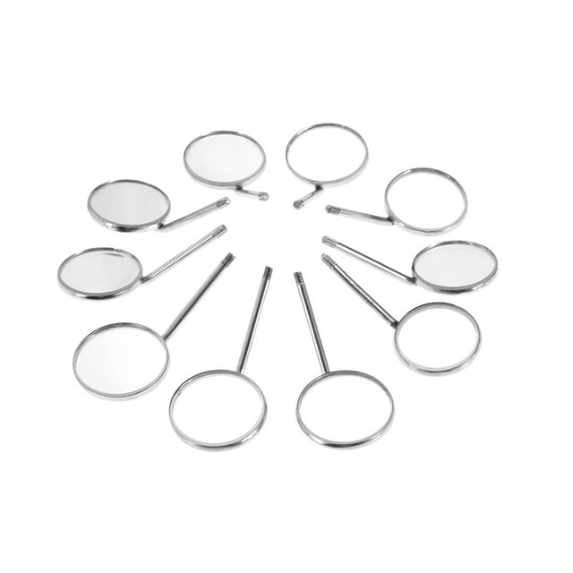 10pcs Miroir Buccal 4 Réflecteur Odontoscope Dentiste Équipement Inoxydable