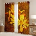 thumbnail image 2 of YST Retro Brown Curtains & Drapes Vintage Floral Curtains, Brown Watercolor Blackout Curtains Retro Grunge Living Room Curtains, Boho Hippie Window Curtains Old Fashion Decor, 2 of 6