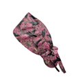 thumbnail image 2 of LNZGNM Halloween Women's Scrub Caps, Twist Knot Head Wrap, with Floral Applique, Stretchy and Easy for Everyday Style, Bad Hair Days, and Casual Wear,Hot Pink(One Size), 2 of 6