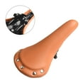 thumbnail image 1 of LEFU for Rivet PU Leather Bike Saddle Fixed Gear Bicycle Seat Comfortable Cycling for Track Bike Fixie Bicycle Brown 28cm Length 16cm Rear Width, 1 of 10