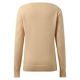 thumbnail image 6 of EDFBUYKRS Women Tops Fall Casual Long Sleeve Loose Fit Tunic Tops V Neck Lace Blouses Comfy Soild Color Tshirts Size M, 6 of 9