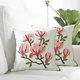thumbnail image 4 of Funda de almohada estilo rural bordada, cojín para sofá de sala de estar, plantas pequeñas y frescas, flores, funda de almohada de algodón y poliéster., 4 of 6