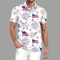 thumbnail image 2 of XDZJLR Mens Polo Shirt 250 Anniversary Usa Casual Summer Comfortable Breathable Short Sleeve Printed T Shirt Daily Wear Leisure Tops Big And Tall Golf Shirt Men S-5Xl, 2 of 5