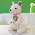 thumbnail image 1 of 2023 Simulation / Cute / Soft / Kangaroo Plush Toy/ Funny Cartoon Mother and Child Kangaroo Doll/ Children's Birthday Giftwhite40cm Deng Xun unisex, 1 of 2