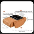 thumbnail image 4 of 2026 New Multifunctional PU Leather Car Armrest Box Mat,5-in-1 Center Console Cover Cushion,With Cup Holder, Tissue Box & Phone Slot for Most Car Models, 4 of 8