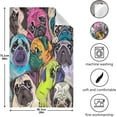 thumbnail image 4 of Dreamtimes Cartoon Puppy Pug Dog Watercolor Kitchen Towels Bar Tea Dish Towel Dishcloths Set of 6 Super Absorbent Soft 18 x 28 inches, 4 of 7