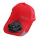 thumbnail image 3 of Gorra con ventilador alimentada por energía solar, sombrero de protección solar para pescadores, deportistas, mujeres y hombres. Rojo 600MA, 3 of 9