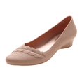 thumbnail image 3 of Womens Slip On Flats Shoes Closed Toe Ladies Work Shoes Comfortable PU Leather Dress Shoes for Women, 3 of 4