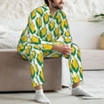 thumbnail image 7 of Fotbe Corn Cob Pattern Long Sleeve Pajama Set for Men,Sleepwear Set,2-piece Loungewear Set,Soft PJs Comfy Nightwear with Pockets-, 7 of 7