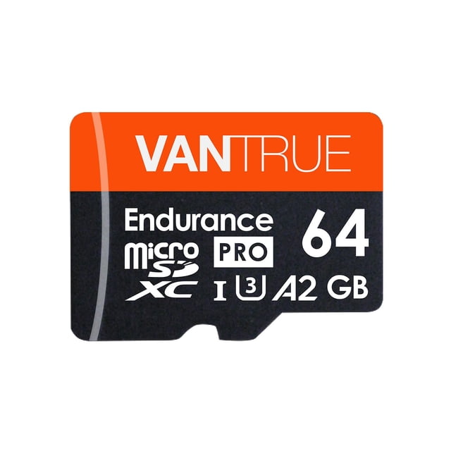 Tarjeta microSD VANTRUE 64GB U3 UHS-I con adaptador para Dash Cams