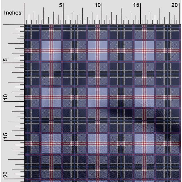 oneOone Viscose Jersey Fabric Tartan Check Decor Fabric Printed BTY 60 Inch Wide