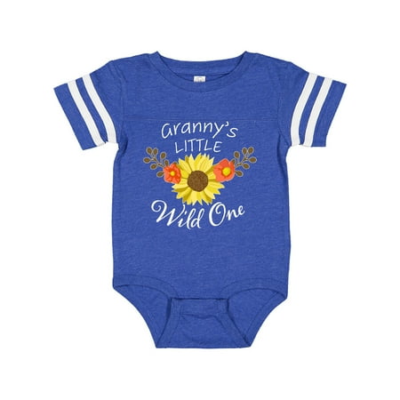 

Inktastic Granny s Little Wild 1 with Beautiful Sunflower Gift Baby Boy or Baby Girl Bodysuit