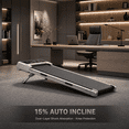 thumbnail image 2 of FYC Walking Pad Treadmill with 15% Auto Incline, 350 lbs Capacity 3.5HP Ultra Quiet Brushless Motor, 0.5-6MPH Speed, Bluetooth Speaker & APP, Under Desk Treadmill for Home Office Hiking, 2 of 9