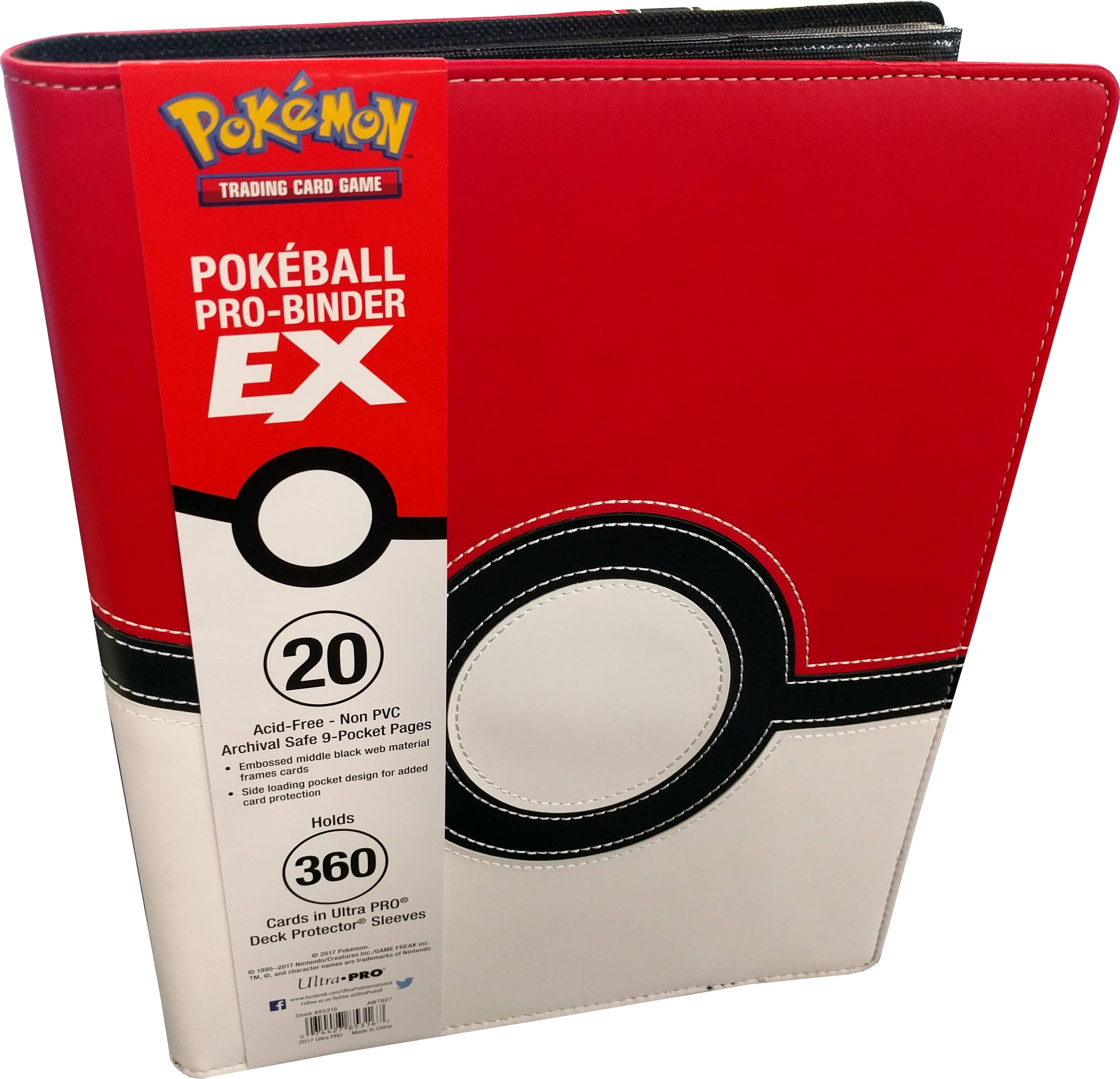 Pokemon Poke ball Pokeball 9 Pocket Page Portfolio Album Binder New