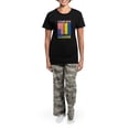 thumbnail image 4 of CafePress - I Stand With Ukraine Support Ukrainian Ame Pajamas - Women's Short Sleeve Print T-Shirt and Pants Dark Cotton Pajama Set, 4 of 7