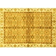 thumbnail image 1 of Ahgly Company Machine Washable Indoor Rectangle Oriental Yellow Traditional Area Rugs, 8' x 10', 1 of 4