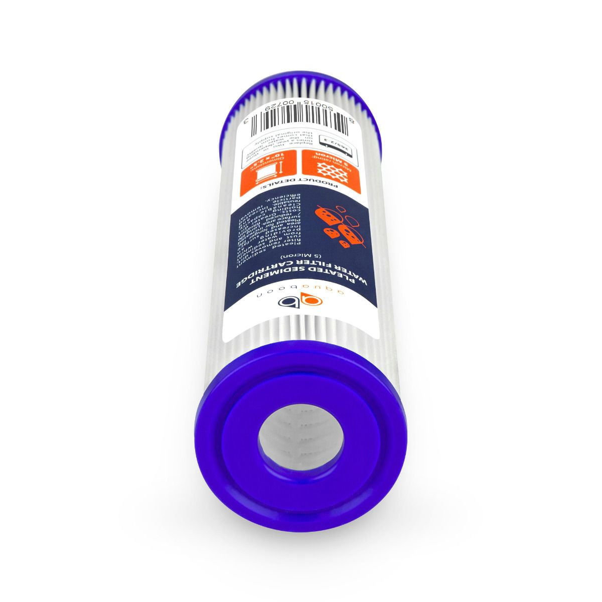 50-PACK Of 5 Micron Pleated Sediment Water Filter Cartridge 10"x2.5" Standard Size by Aquaboon